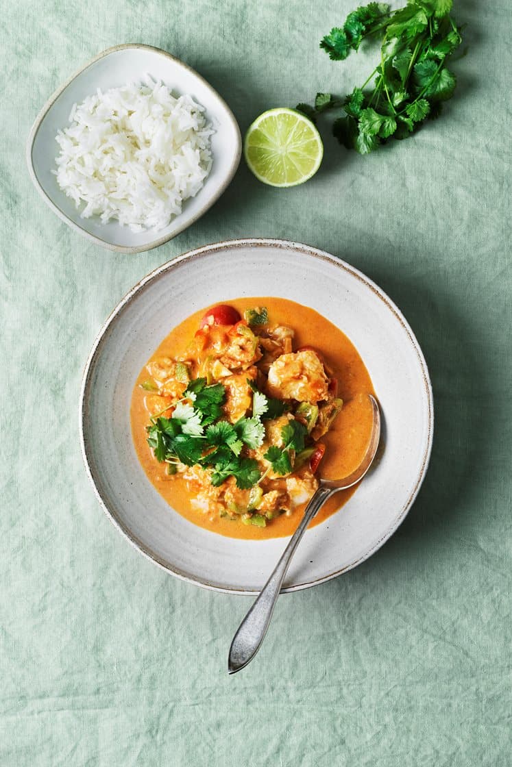 Moqueca - Brasiliansk fiskgryta med paprika, kokos och lime