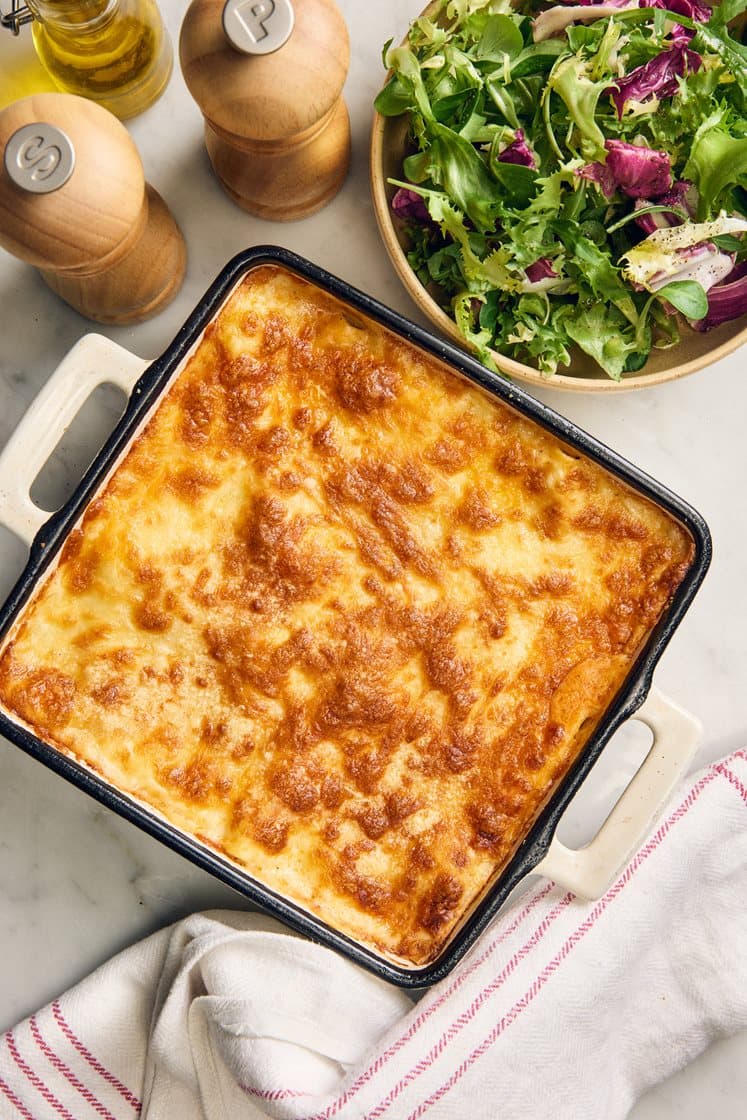 Lasagne al forno med grönsallad
