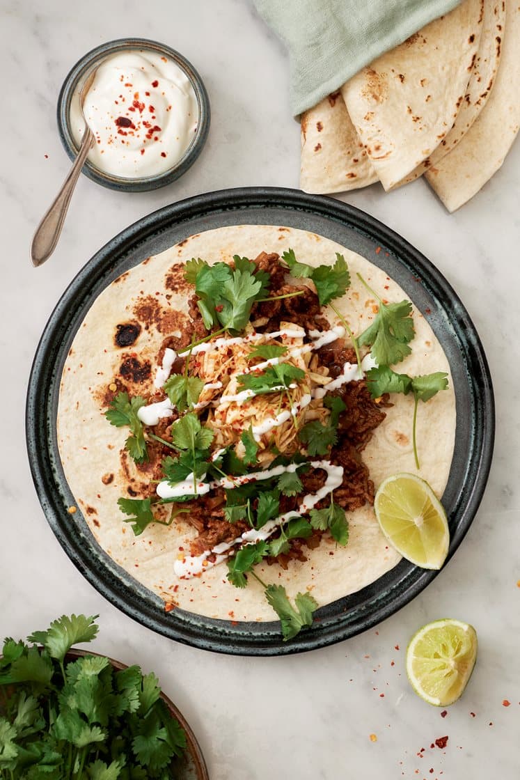 Korean beef tacos - Tacos med kimchi och lime