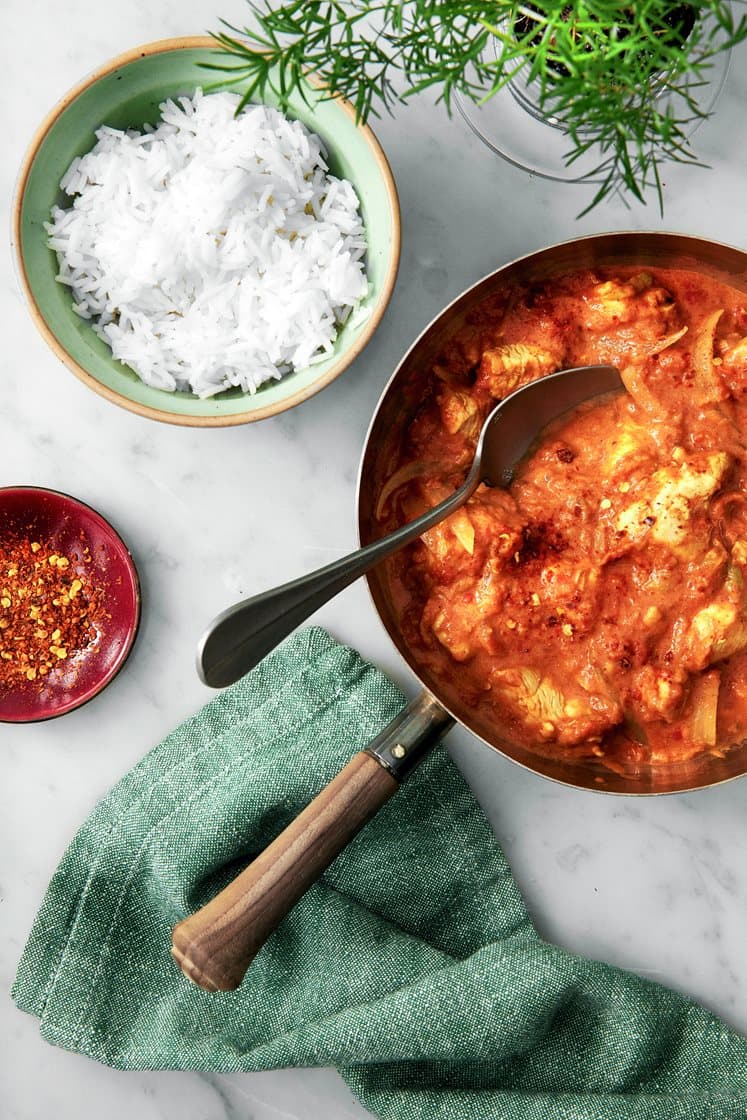 Masala chicken med grönt äpple
