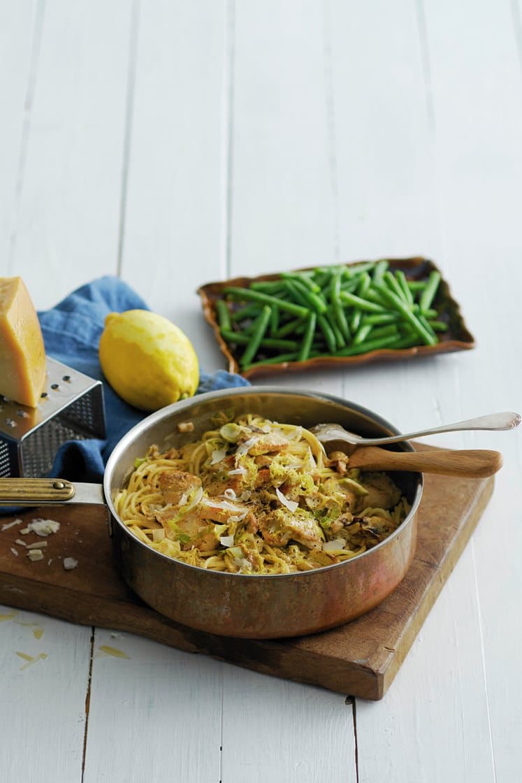 Citronkyckling med parmesanspaghetti