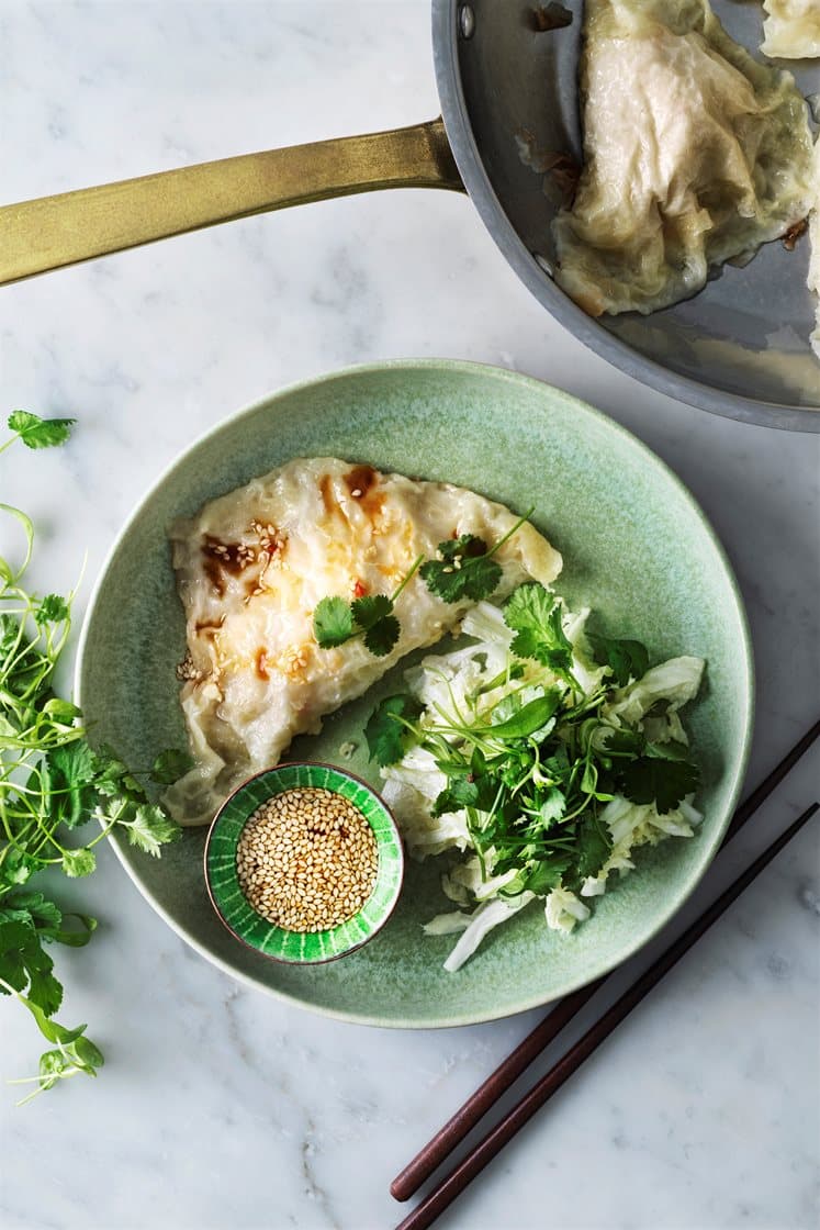 Gyoza japanska dumplings med tofu, ingefära och sesamfrön Linas