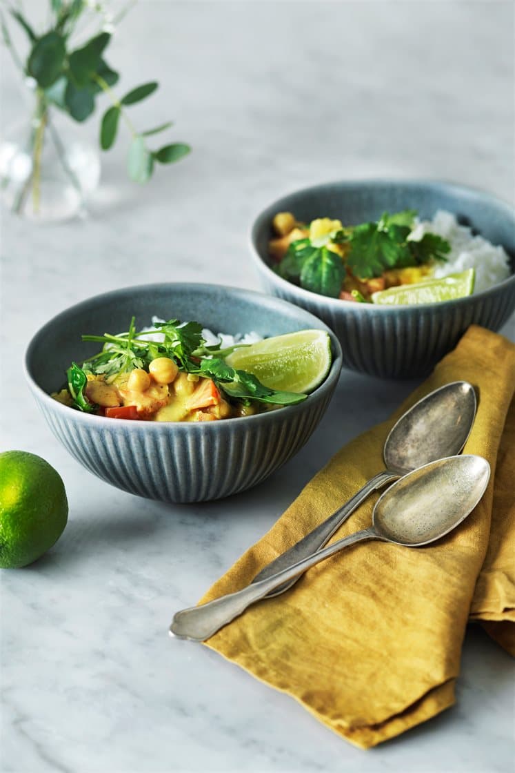 Kikärtscurry med kokosmjölk och lime