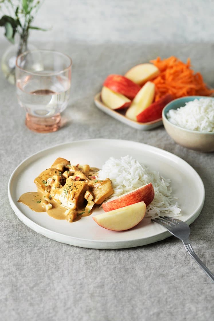 Kycklinggryta med äpple och dragon
