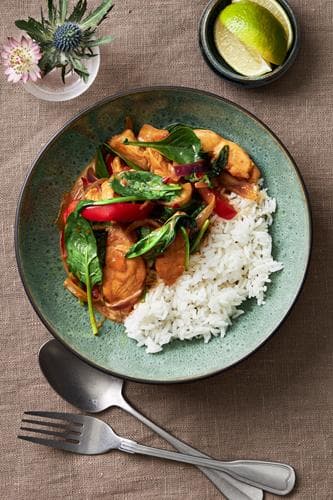 Creamy chicken pot med paprika och mango chutney