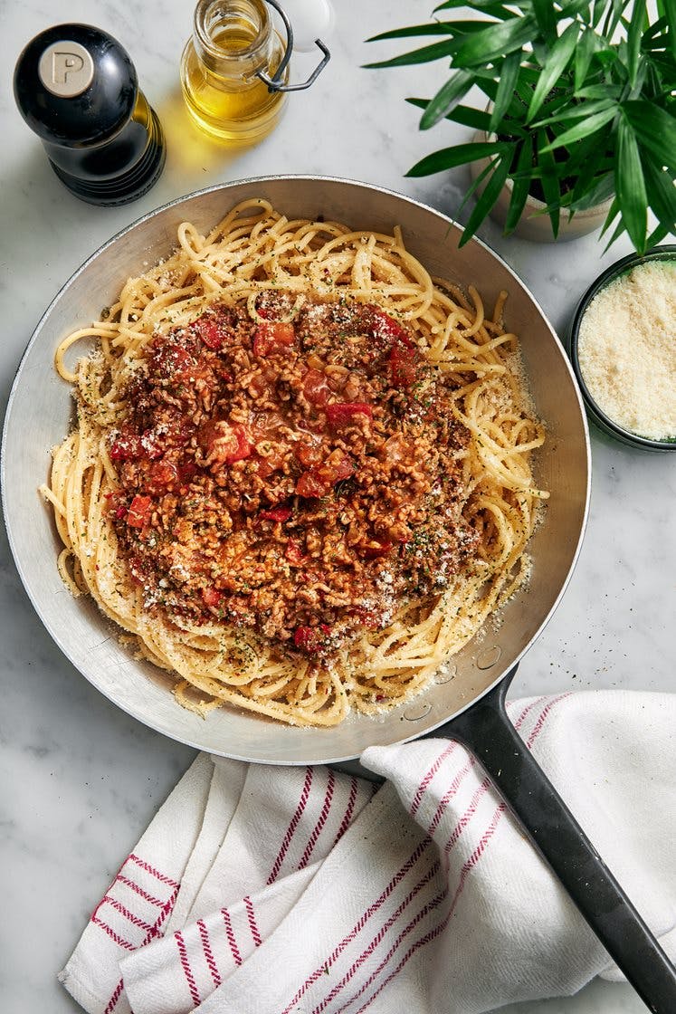 Spaghetti Bolognese med parmesan
