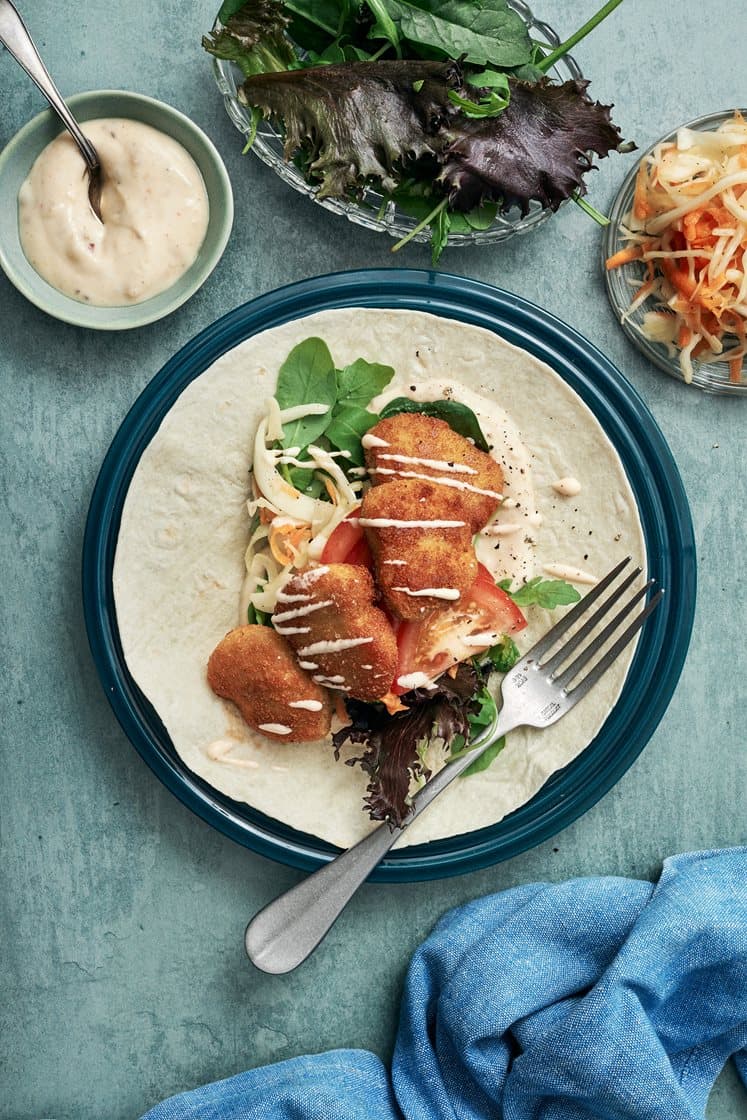 Chicken Nuggets Wrap Med Mangodressing Och K lsallad Recept Linas chicken-nuggets-wrap-med-mangodressing-och-k-lsallad-recept-linas